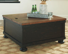 Valebeck - Black / Brown - Lift Top Cocktail Table