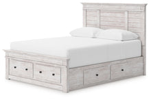 Makidern - Panel Storage Bed With 2 Under Bed Storage Units