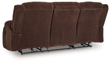 Free Wake - Chocolate - Reclining Power Sofa With Drop Down Table