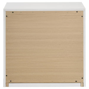 Ines - 2-Drawer Nightstand Bedside Table - White High Gloss