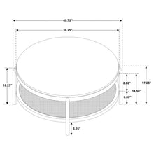 Arini - Round Coffee Table With Storage Shelf
