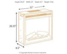 Dorrinson - Corner TV Stand With Fireplace Insert