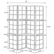 Iggy - 4-Panel Room Divider Folding Shoji Screen - Cappuccino
