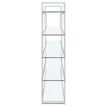 Elmer - 5-Shelf Bookshelf - Clear And Chrome
