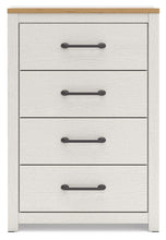 Linnocreek - White / Warm Brown - Four Drawer Chest