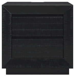 Londer - Black - Two Drawer Night Stand