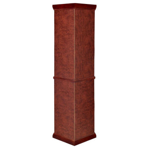 Appledale - 6-Shelf Corner Curio Display Cabinet - Medium Brown