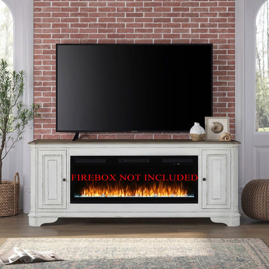 Fireplace TV Consoles - 82" Fireplace TV Console FTS - Brown
