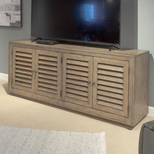 Aspen Sky - 78" TV Console - Weathered Saddle Brown