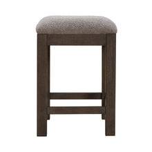 Cascade Falls - Upholstered Console Stool - Satin Espresso / Gray