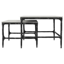 Ebby - 2-Piece Genuine Marble Top Nesting Coffee Tables - White
