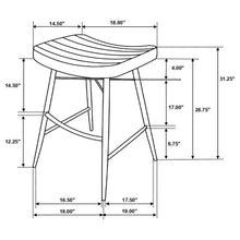 Bayu - Leather Upholstered Saddle Seat Backless Bar Stool (Set of 2)