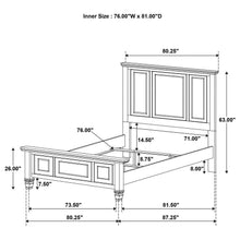 Sandy Beach - 63" Panel Bed with High Headboard