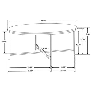 Ellison - Round Marble Coffee And End Table Set