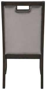 Hyndell - Gray / Dark Brown - Dining UPH Side Chair (Set of 2)