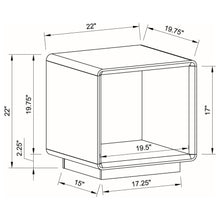 Paseo - Square End Side Table - White High Gloss