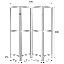 Deepika - 4-Panel Room Divider Folding Screen - Rustic Nutmeg