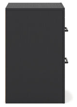 Vertani - Black / Honey Brown - Two Drawer Night Stand