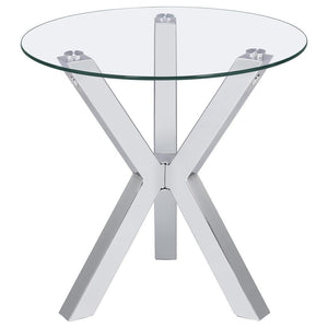 Kenzie - Round Tempered Glass Top Table