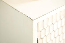 Gambon - 2 Door Wood Honeycomb Pattern Accent Cabinet - White