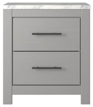 Cottonburg - Light Gray / White - Two Drawer Night Stand