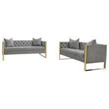 Eastbrook - Velvet Upholstered Tufted Sofa Set