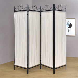 Dove - 4 - Panel Room Divider Folding Shoji Screen - Beige