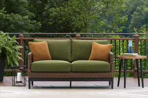 STORE SPECIAL - Horizon Hall Outdoor Loveseat w/Ottoman