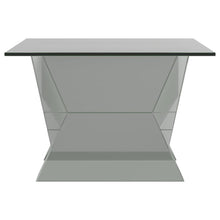 Taffeta - Glass Top Mirrored Acrylic Table