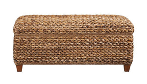 Laughton - Hand - Woven Banana Leaf Storage Trunk - Amber