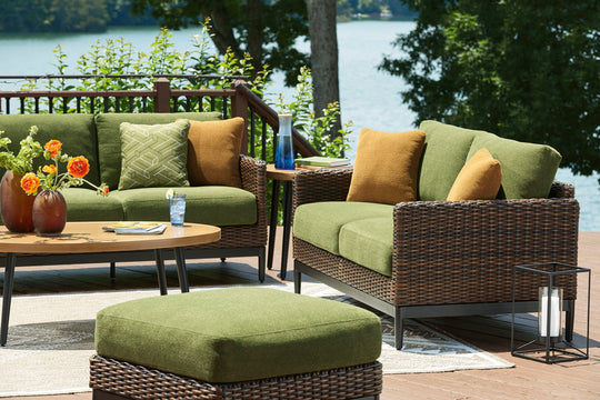 STORE SPECIAL - Horizon Hall Outdoor Loveseat w/Ottoman