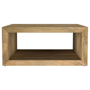 Benton - Square Solid Mango Wood Coffee Table - Natural