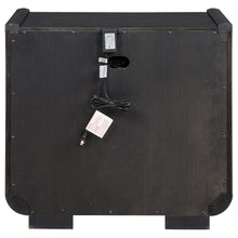 Leandro - 2-Drawer LED Nightstand With USB - Burnished Black