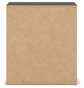 Vertani - Black / Honey Brown - Two Drawer Night Stand