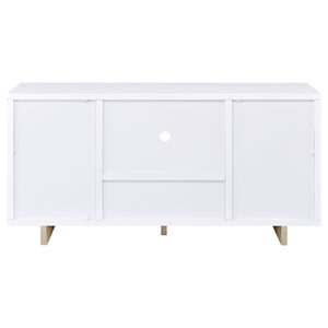 Dalton - 2 Door Storage Credenza - White And Distressed Pine