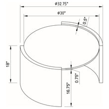 Gladstone - Round Faux Marble Top Table