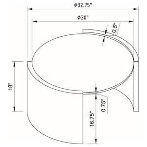 Gladstone - Round Faux Marble Top Table