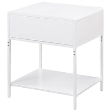 Amherst - 1-Drawer Radio Weave Rattan Metal Side Table
