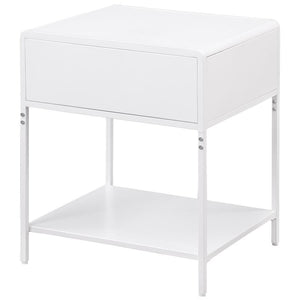 Amherst - 1-Drawer Radio Weave Rattan Metal Side Table