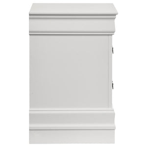 Louis Philippe - 2-Drawer Nightstand Bedside Table - White