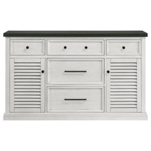 Aventine - 5-Drawer Dining Sideboard Buffet Cabinet With Cabinet - Charcoal And Vintage Chalk