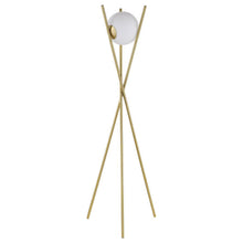 Yamileth - Spherical Bulb Metal Tripod Floor Lamp - Gold