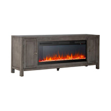 Fireplace TV Consoles - 406 78" Console With Fire FTS - Brown