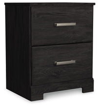 Belachime - Two Drawer Night Stand - Charcoal