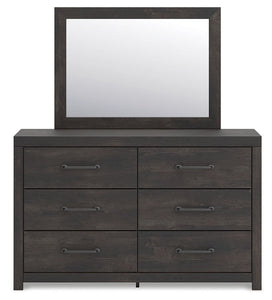 Hollivern - Dark Gray - Dresser And Mirror