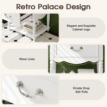 Wave Design Bathroom Vanity With Sink, 2 Drawers And Open Shelf