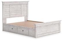 Makidern - Panel Storage Bed With 2 Under Bed Storage Units