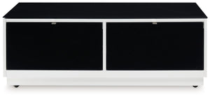 Gardoni - Rectangular Cocktail Table - White / Black