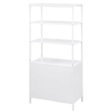 Amherst - 3-Shelf Radio Weave Cane Metal Accent Cabinet