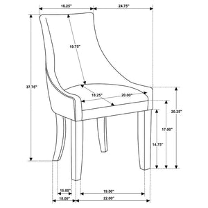 Phelps - Velvet Upholstered Dining Side Chair (Set of 2) - Gray